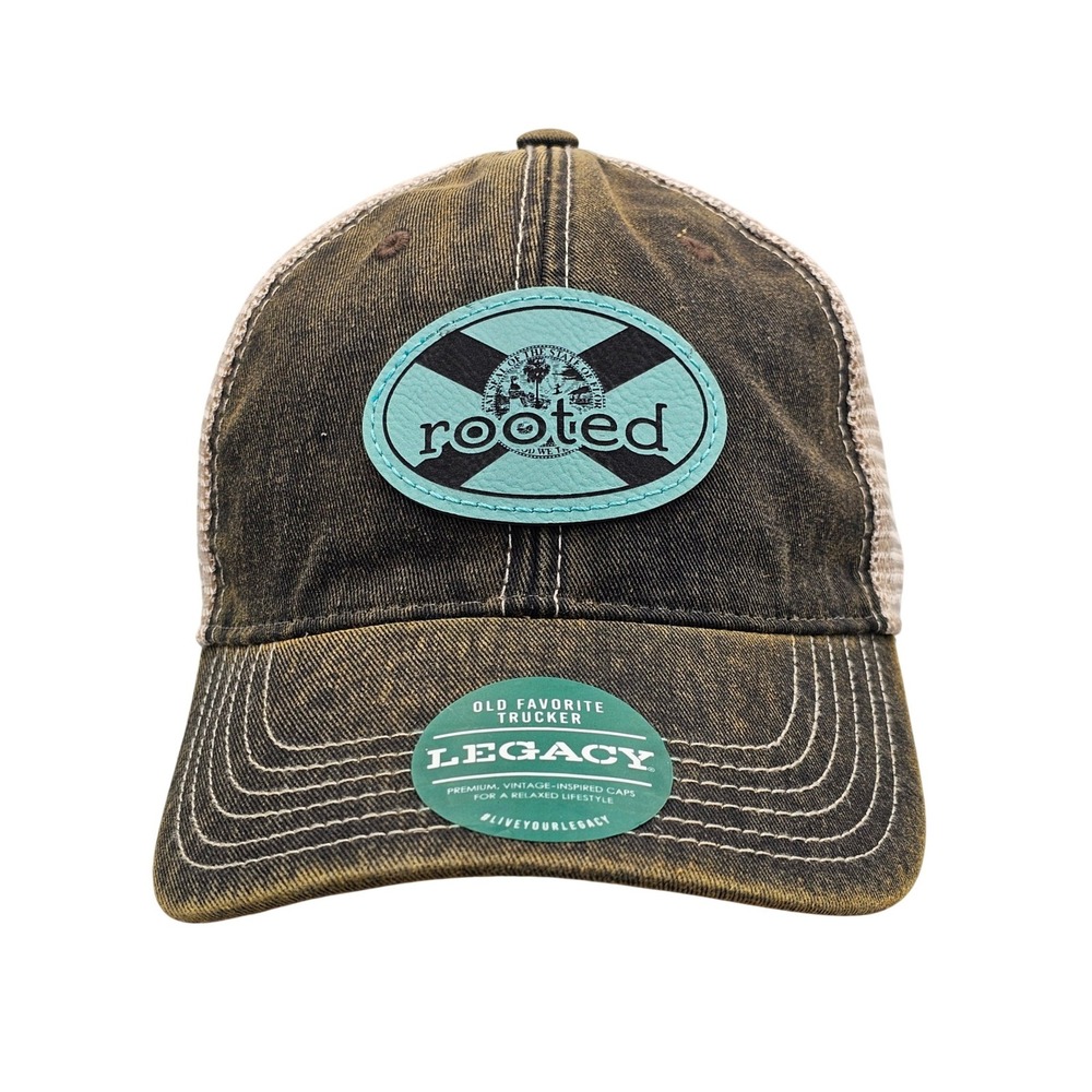 Legacy Old Favorite Trucker Hat Florida Rooted State Flag Patch Distressed Cap